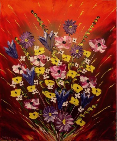 Peinture intitulée "Bouquet 7" par Samuel Besnard, Œuvre d'art originale, Autre