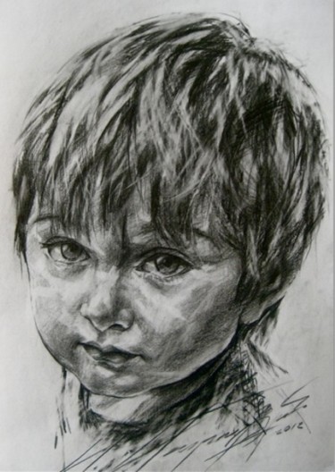 Painting titled "Child" by Samvel Marutyan, Original Artwork