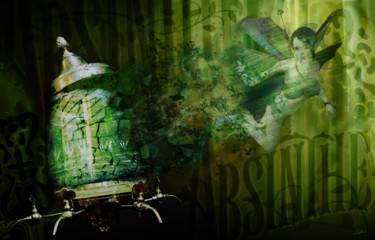 Digital Arts titled "La Fée Absinthe" by San Art, Original Artwork, Photo Montage