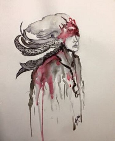 Painting titled "Trust" by Sana Anwer, Original Artwork, Watercolor