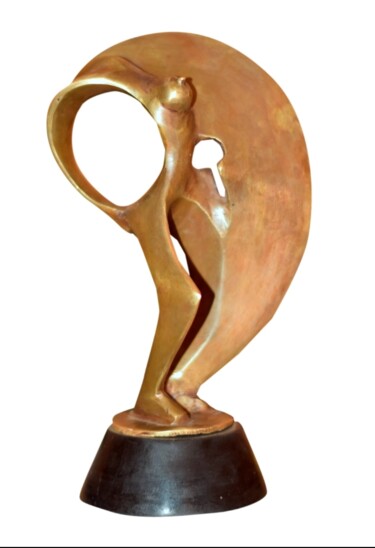 Skulptur mit dem Titel "La danse nocturne" von Abdoul Karim Sana, Original-Kunstwerk, Bronze