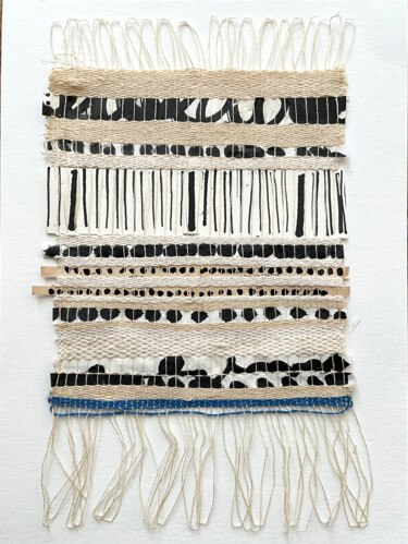 Textile Art με τίτλο "Tissage-ST15" από Sanaa Mejjadi, Αυθεντικά έργα τέχνης, Υφαντικές ίνες