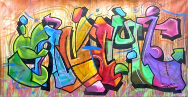 Painting titled "" Tag "" by Saname, Original Artwork, Spray paint