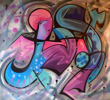 Painting titled "Music n°3" by Saname, Original Artwork, Spray paint