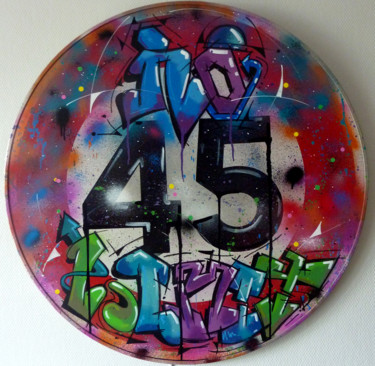 Sculpture titled "No limit" by Saname, Original Artwork, Spray paint Mounted on Metal