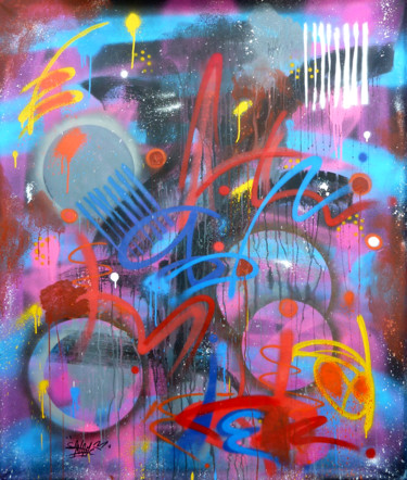 Schilderij getiteld "Abstract 2106" door Saname, Origineel Kunstwerk, Acryl