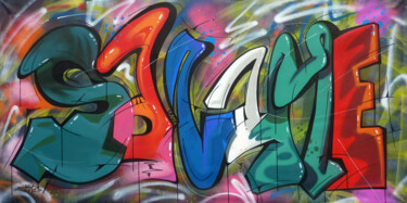 Schilderij getiteld "Tag n° 2202" door Saname, Origineel Kunstwerk, Graffiti