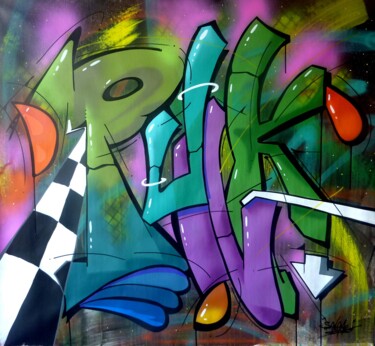 Schilderij getiteld "Punk 03" door Saname, Origineel Kunstwerk, Graffiti