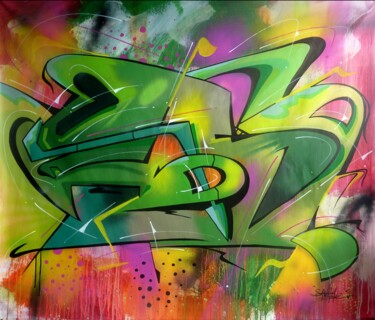 Painting titled "100 titres 93" by Saname, Original Artwork, Spray paint