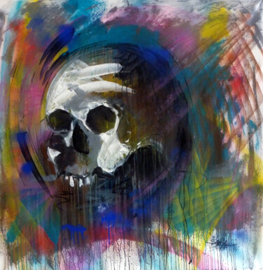 Peinture intitulée "Crâne n°2202" par Saname, Œuvre d'art originale, Acrylique