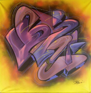 Painting titled "100 titres 98" by Saname, Original Artwork, Spray paint