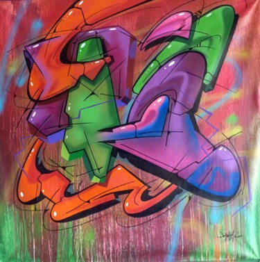 Painting titled "100 titres 109" by Saname, Original Artwork, Spray paint
