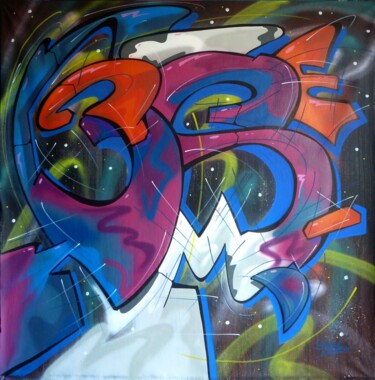 Painting titled "100 titres 110" by Saname, Original Artwork, Spray paint