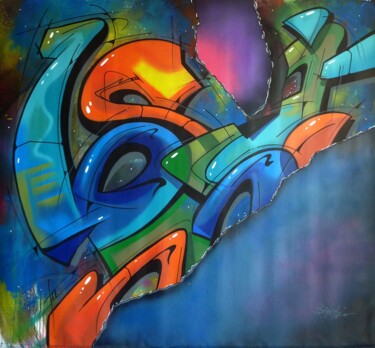 Painting titled "100 titres 114" by Saname, Original Artwork, Spray paint