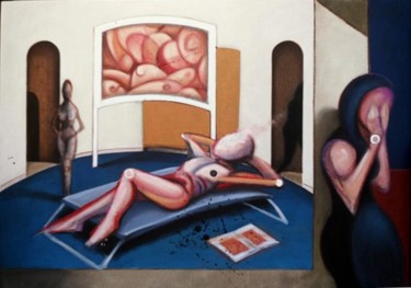 Pittura intitolato "ADULTERY 1" da Julio Sanchez, Opera d'arte originale