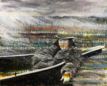 Peinture intitulée "Dead man" par Sánchez Gruffy, Œuvre d'art originale, Huile Monté sur Châssis en bois