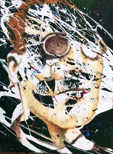 Картина под названием "Max" - Sánchez Gruffy, Подлинное произведение искусства, Масло Установлен на Деревянная рама для носи…