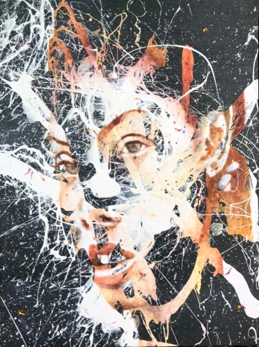 Картина под названием "Nathalie" - Sánchez Gruffy, Подлинное произведение искусства, Масло Установлен на Деревянная рама для…