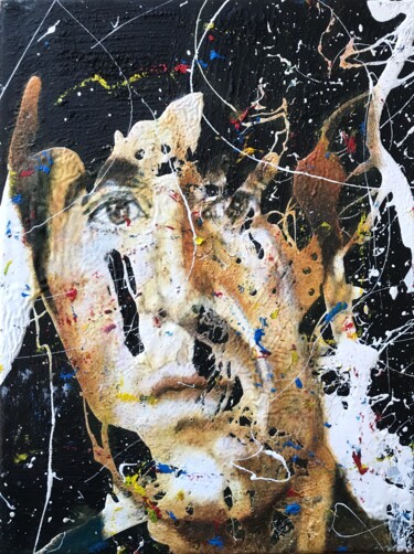 Картина под названием "Al P" - Sánchez Gruffy, Подлинное произведение искусства, Масло Установлен на Деревянная рама для нос…