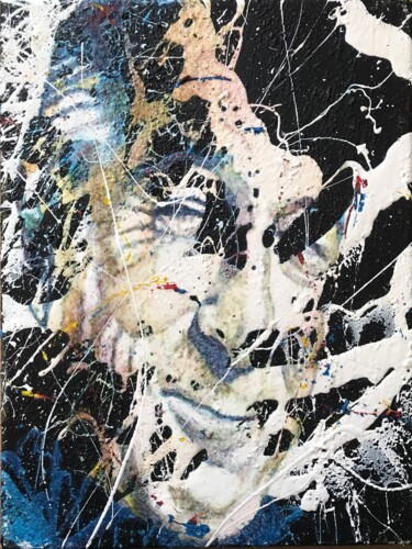 Картина под названием "Robert D N" - Sánchez Gruffy, Подлинное произведение искусства, Масло Установлен на Деревянная рама д…