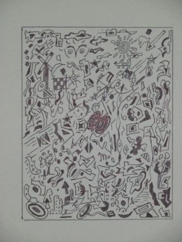 Dibujo titulada "Formas" por Jorge Alberto Sánchez Conte, Obra de arte original, Otro