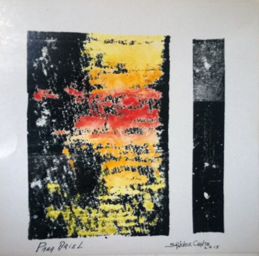 Pintura titulada "Rojo y amarillo" por Jorge Alberto Sánchez Conte, Obra de arte original, Gouache