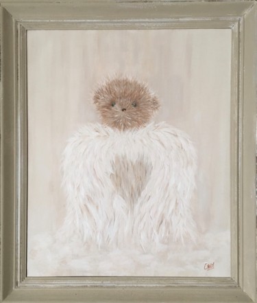 "L’ours à plumes" başlıklı Tablo Candy tarafından, Orijinal sanat, Akrilik Ahşap Sedye çerçevesi üzerine monte edilmiş