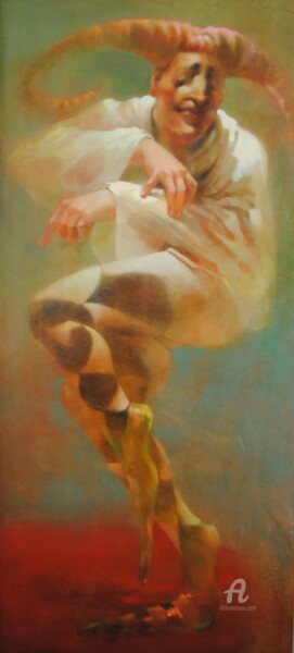 Painting titled "1poza.jpg" by Sanda Malniece, Original Artwork, Acrylic