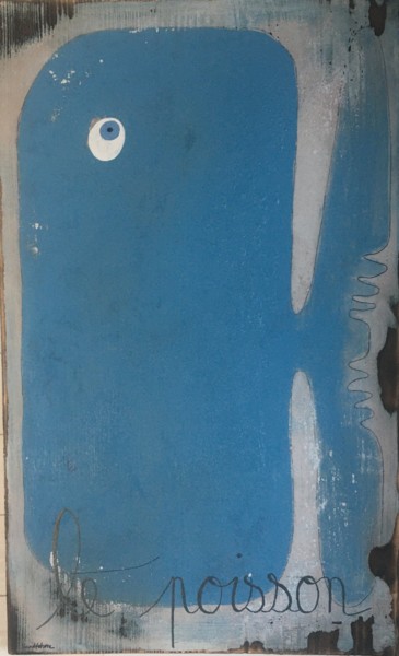 Pittura intitolato "le poisson" da Sandra Febvre, Opera d'arte originale, Acrilico