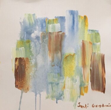 Картина под названием "Untitled abstract o…" - Sandi Goodwin, Подлинное произведение искусства, Акрил