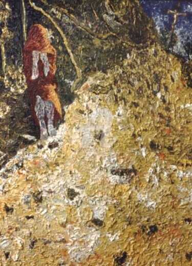 Картина под названием "Здесь покинутая" - Sandipruel, Подлинное произведение искусства, Масло