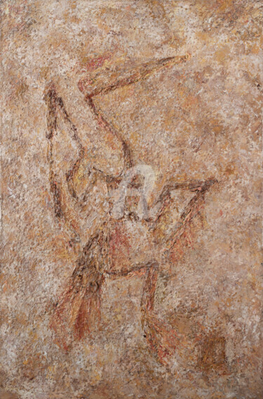 Картина под названием "Pterodactyl skeleto…" - Sandipruel, Подлинное произведение искусства, Акрил