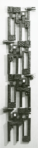 Rzeźba zatytułowany „Construction and de…” autorstwa Sándor Móga, Oryginalna praca, Metale