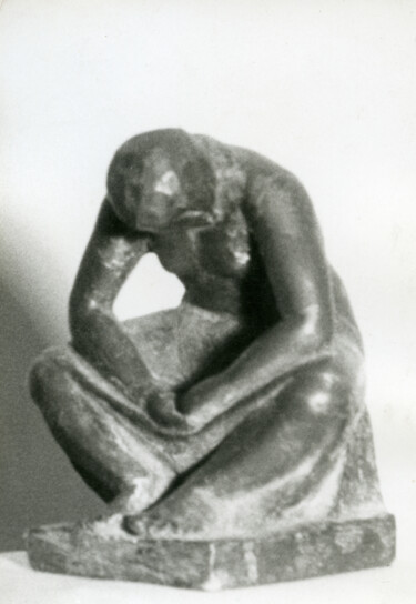 Sculpture titled "Cogitation" by Sándor Móga, Original Artwork, Casting