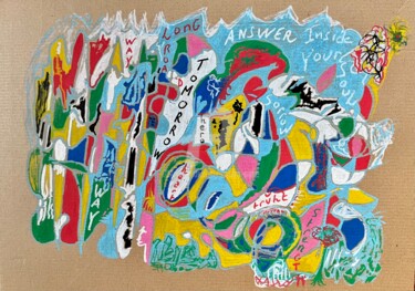 Dessin intitulée "« Long Way »" par Sandra Aime, Œuvre d'art originale, Marqueur Monté sur artwork_cat.