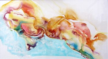 Peinture intitulée "le revers" par Sandra Artiga, Œuvre d'art originale, Aquarelle