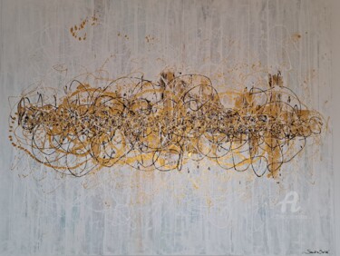 Pintura titulada "LINEBROWN" por Sandra Ballve, Obra de arte original, Acrílico Montado en Bastidor de camilla de madera