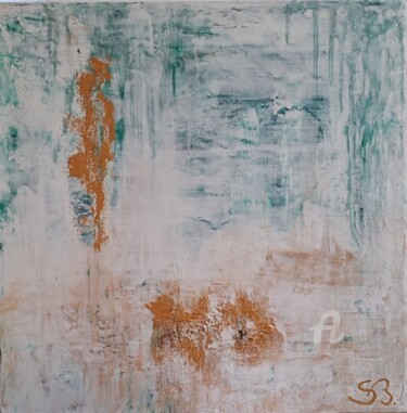 Painting titled "SAXGREEN" by Sandra Ballve, Original Artwork, Acrylic Mounted on Wood Stretcher frame