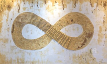 Malerei mit dem Titel "INFINIT" von Sandra Ballve, Original-Kunstwerk, Acryl Auf Keilrahmen aus Holz montiert