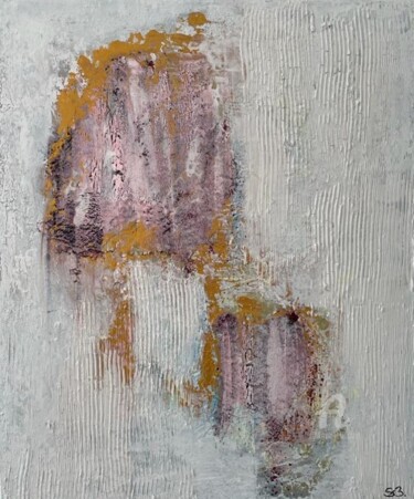 Painting titled "PURPLERAIN" by Sandra Ballve, Original Artwork, Acrylic Mounted on Wood Stretcher frame