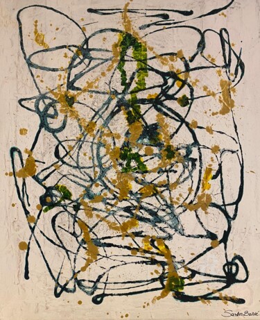 Pintura titulada "GREENLINE" por Sandra Ballve, Obra de arte original, Acrílico Montado en Bastidor de camilla de madera