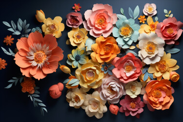 Arts numériques intitulée "Flowers_" par Sandra Canuel, Œuvre d'art originale, Image générée par l'IA