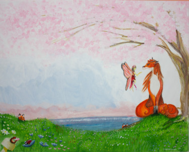 Peinture intitulée "ketsune.jpg" par Sandra Chapdelaine, Œuvre d'art originale, Huile