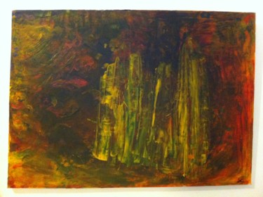 Peinture intitulée "" Fire in the dark "" par Sandra C., Œuvre d'art originale
