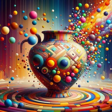 Arts numériques intitulée "Paint Splash" par Sandra Egbers (My-AI-Art), Œuvre d'art originale, Image générée par l'IA
