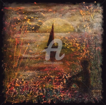 Painting titled "Horizon confus" by Sandra Giuliani, Original Artwork, Acrylic