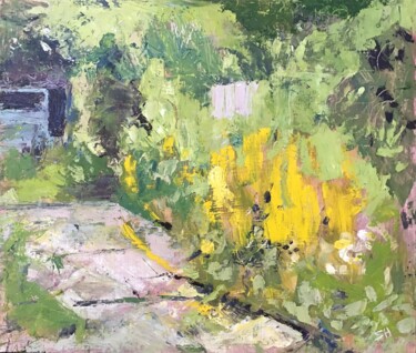 Картина под названием "Summer Garden" - Sandra Haney, Подлинное произведение искусства, Масло