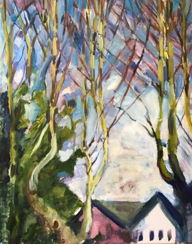 Картина под названием "Spring" - Sandra Haney, Подлинное произведение искусства, Масло Установлен на Деревянная рама для нос…