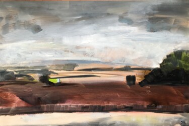 Peinture intitulée "South Otterington-…" par Sandra Haney, Œuvre d'art originale, Huile Monté sur Autre panneau rigide