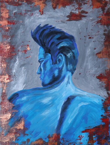 Cold Fire Painting titled "Cold Fire" by Sandra Herrlich, Original Art, Acrylic Mounted on Stretcher frame